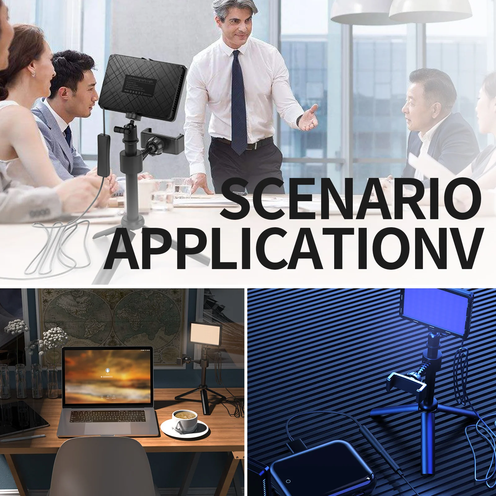 LED 사진 스튜디오 비디오 라이트 패널 조명 사진 램프 키트(삼각대 스탠드 포함) 촬영 라이브 스트리밍 Youbube용 RGB 필터