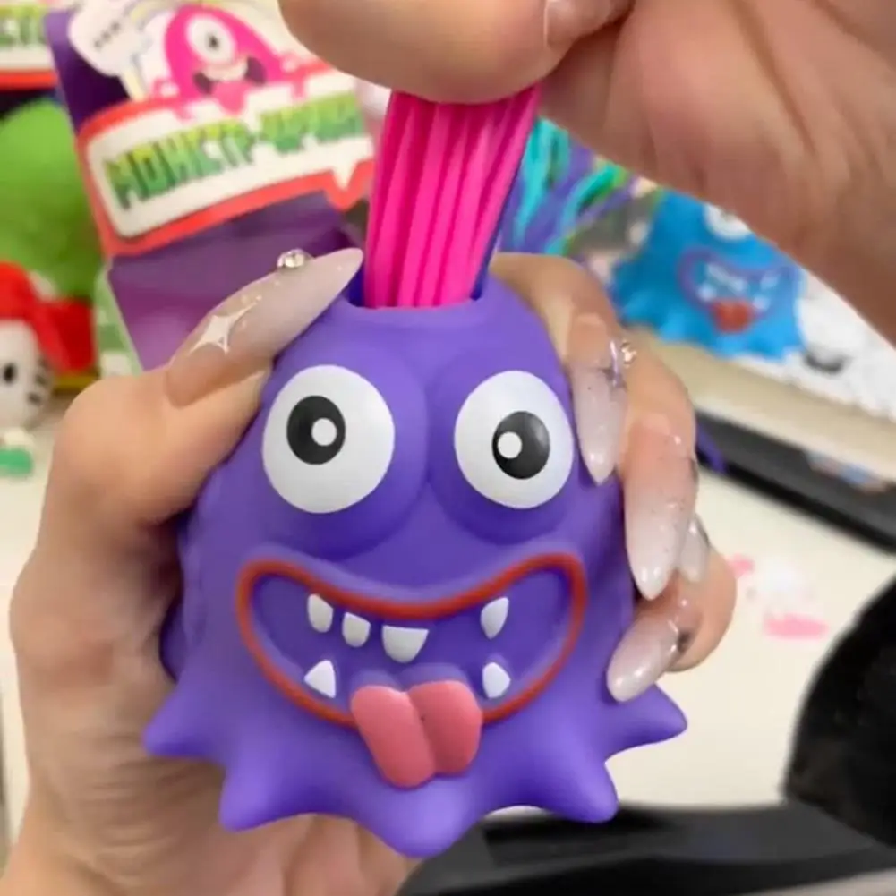 Boys Girls Hair Plucking Toy Colorful Hair Plucking Demon Toy for Stress Relief Anxiety Portable Fidget for Kids Teens