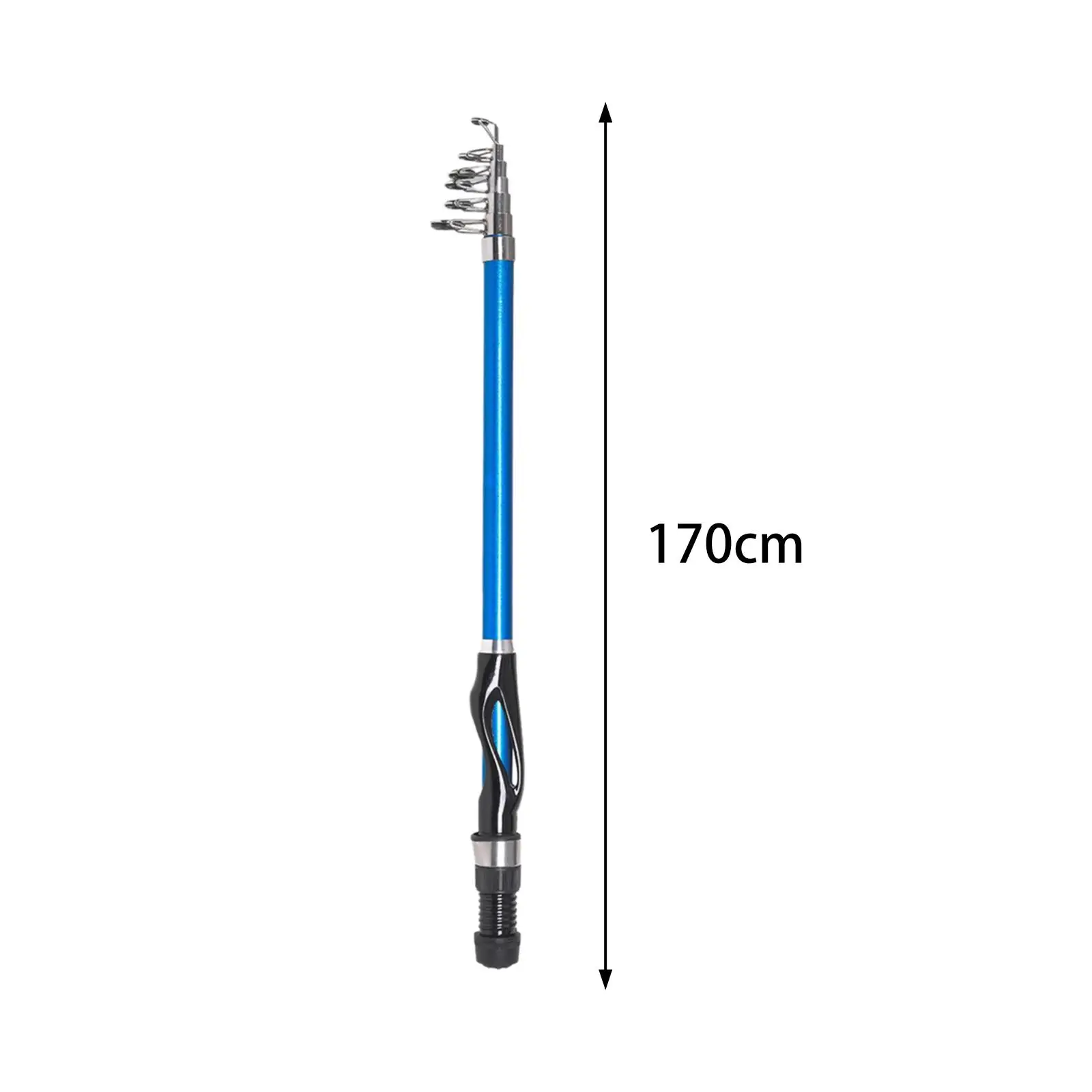 Telescopic Fishing Rod Comfortable Gripping Top Rings Anti Tie Lightweight Fishing Tool for Raft Lake Reservoirs Trout Ponds