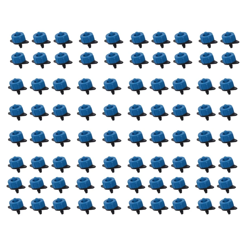 

80Pcs Pressure Compensating Drip Emitters Adjustable Irrigation Drippers 2 GPH Drip Irrigation Mini Connectors For Lawn