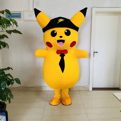 Traje inflável Pikachu para crianças e adultos, mascote amarelo, desenhos  animados de anime, vestido extravagante engraçado - AliExpress