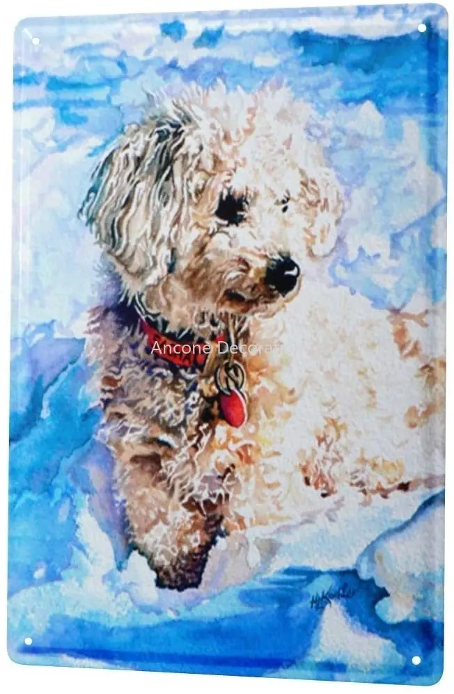 

Tin Sign Metal Plate Poster Plaque Animal Shelter dog snow Metal Plate