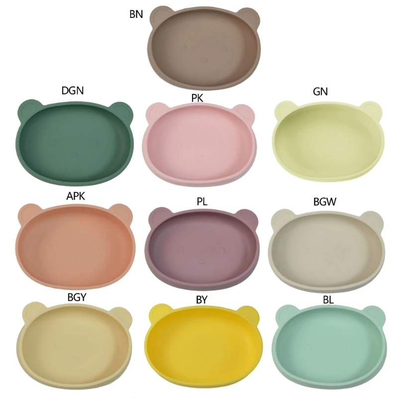 

Child Plate Baby Suction Bowl Unbreakable Plate Silicone Tableware Baby Product Drop Shipping