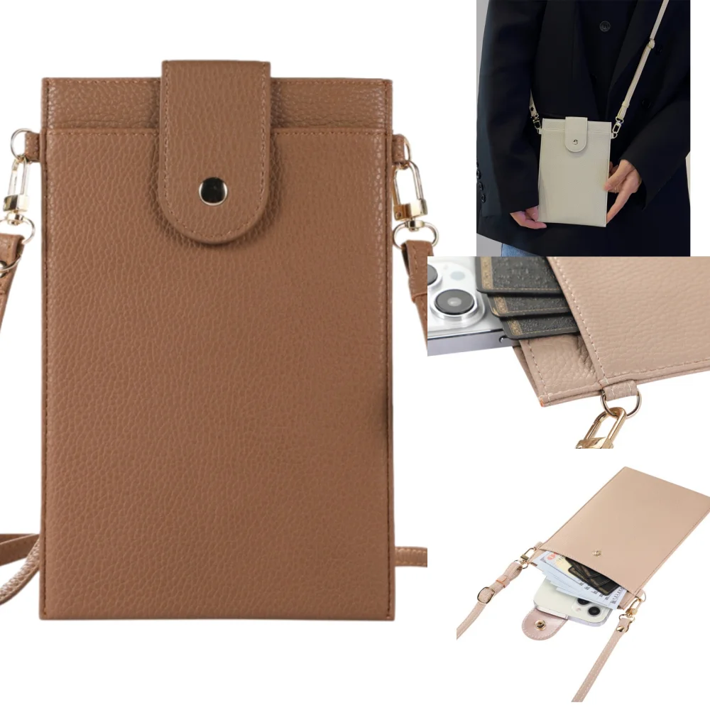 Women's Stylish PU Leather Crossbody Bag - Compact Shoulder Purse & Card Holder