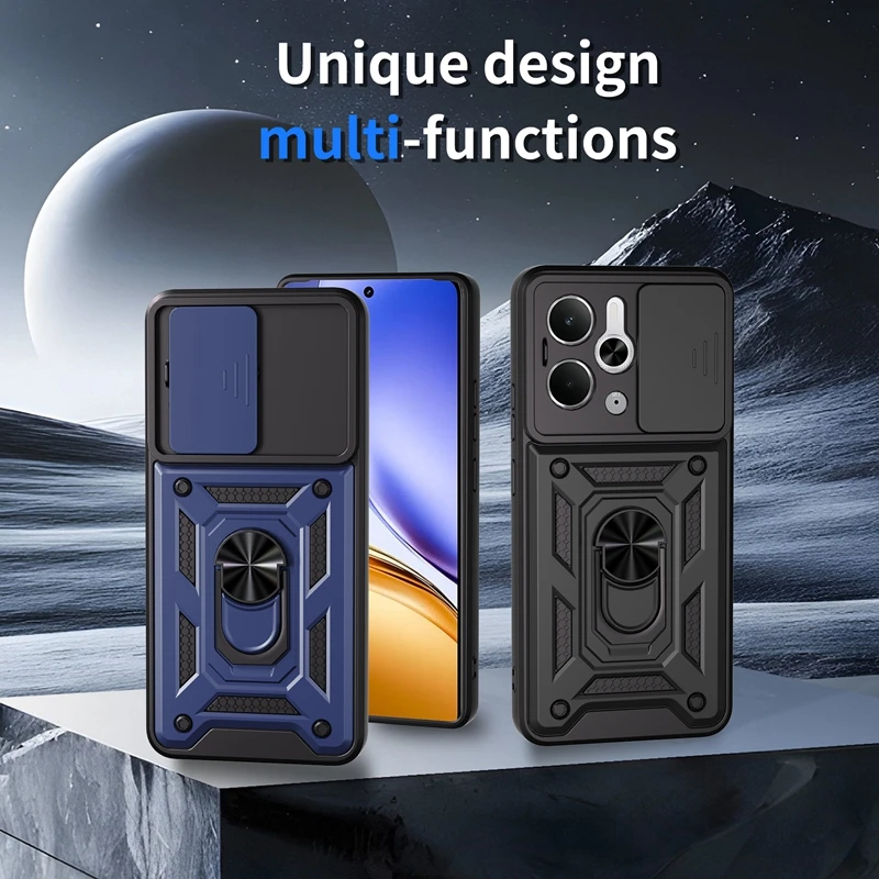 Armor Shockproof Slide Camera Protect Phone Case Cover
