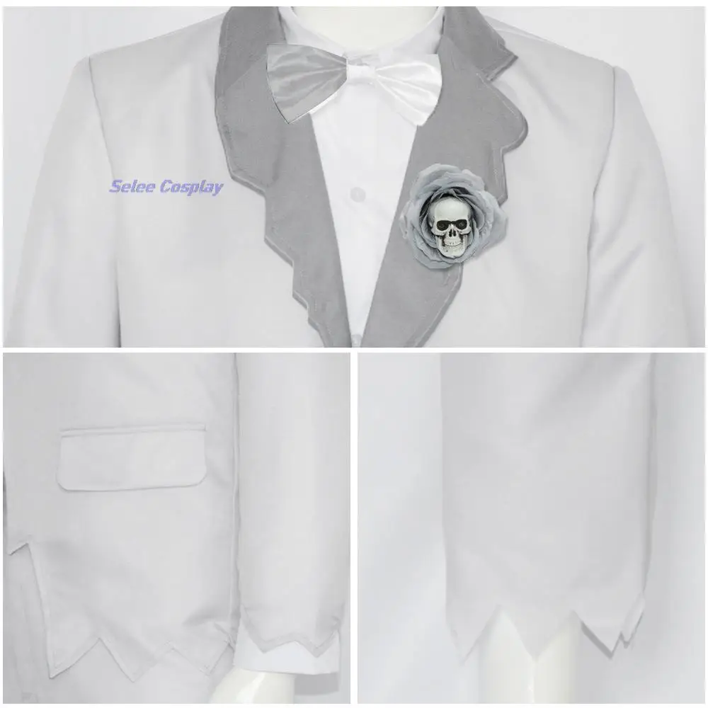 NEW Zombie Bride Emily Cosplay gonna Costume Victor White Suit cadavere coppia di Halloween gioco di ruolo velo da sposa bianco Cos set