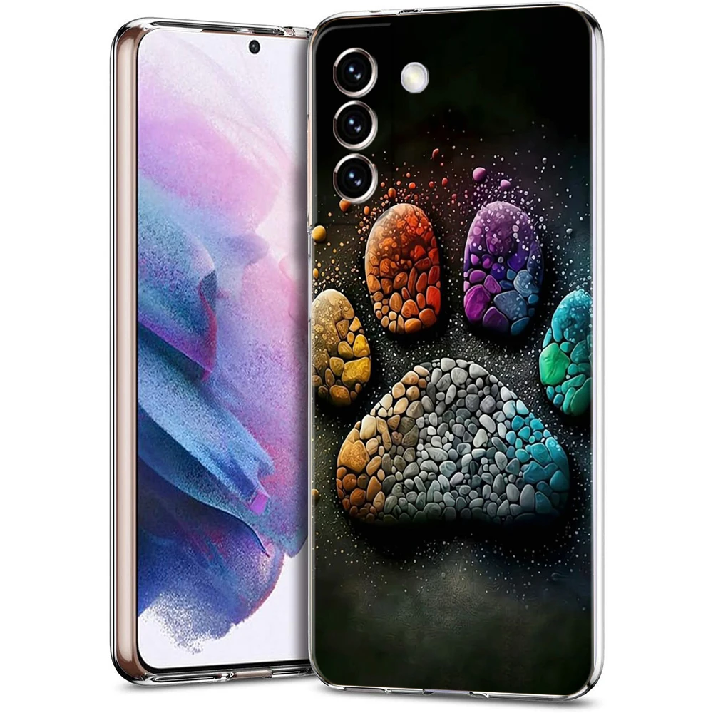 Transparent Dog Paw Print Phone Case – Cute Design