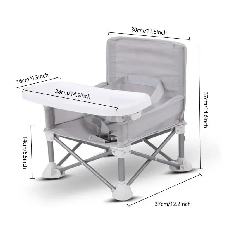 Aluminium Alloy Foldable Portable Compact Baby Chair With Safe Belt For Indoor Outdoor Use Easy Travel For Camping Picnics foldable baby chair