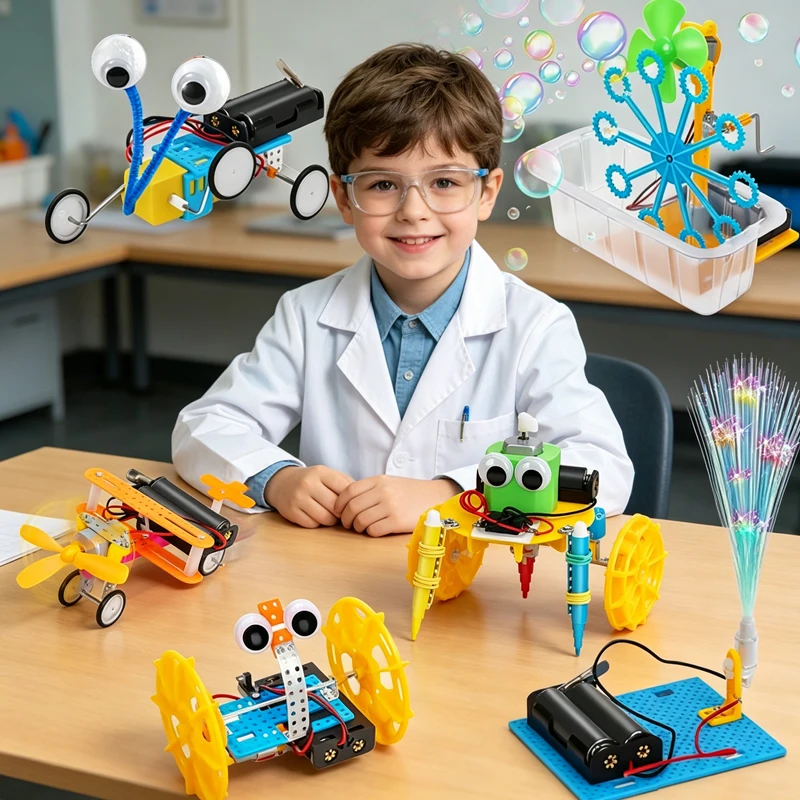 Solar-Powered 12-in-1 DIY Robotics Kit for Kids - Educational Science Experiment and Building Toy