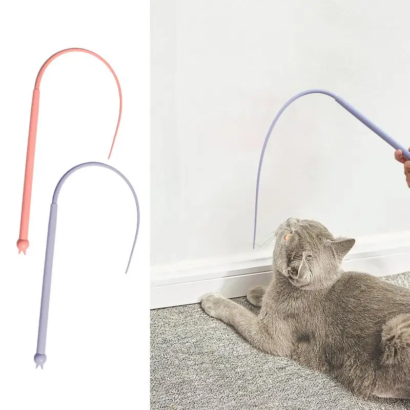 

Cat Wand Toy Mouse Tail Silicone Teaser Wand Pet Toys For Relaxing Exploring Entertainment Cat Toys For Playing cat accessories
