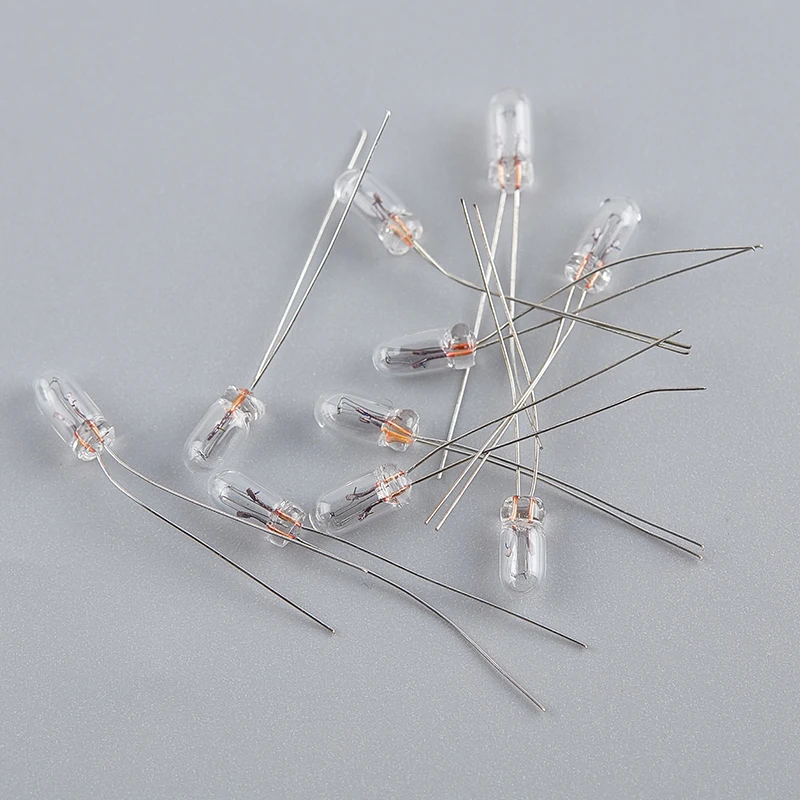 10pcs Mini Indicator Bulb 3mm/4mm/5mm Lamp Light Bulb Edison Incandescent Filament Rice Bulb  1.5V 2V 3V 6V 9V 12V 24V