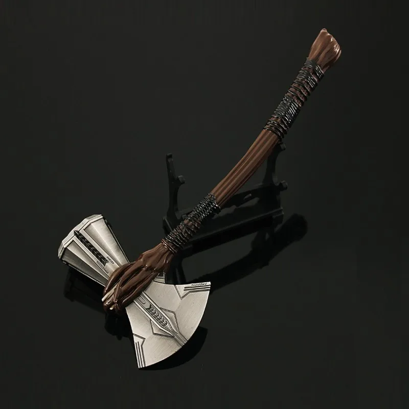 Thor Hammer TheAvengers Quake Stormbreaker Boys Anime Game Keychain Mjolnir Weapon Model Katana Samurai Swords Gifts Toys Boyss 2
