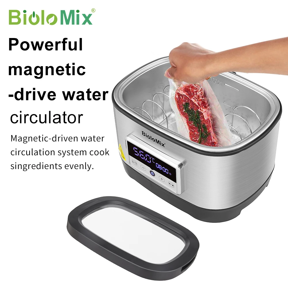 BioloMix 6 세대 스테인레스 스틸 Sous Vide Oven Pro 8L 정확한 온도 터치 컨트롤 Water