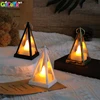 Dollhouse Candle Lamp Led Wind Light European Simulation Triangle Cande Light Miniature Desktop Night Lamp Model Decoration Toy 2