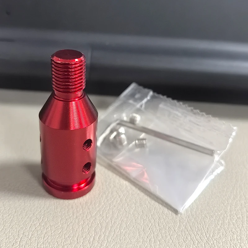 Getriebe Stick Shift Stecker Gewinde mit Schraube Schlüssel Aluminium Legierung Universal Auto Manuelle Schaltknauf Adapter Für M12x1,25 – Detail 12