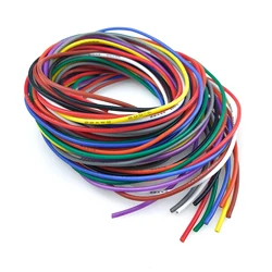 Vibrant Multi - Color Silicone Electrical Wire Kit - 100 ft Total Stranded Tinned Copper Hookup Wire - 28 AWG (10 Colors Wire)