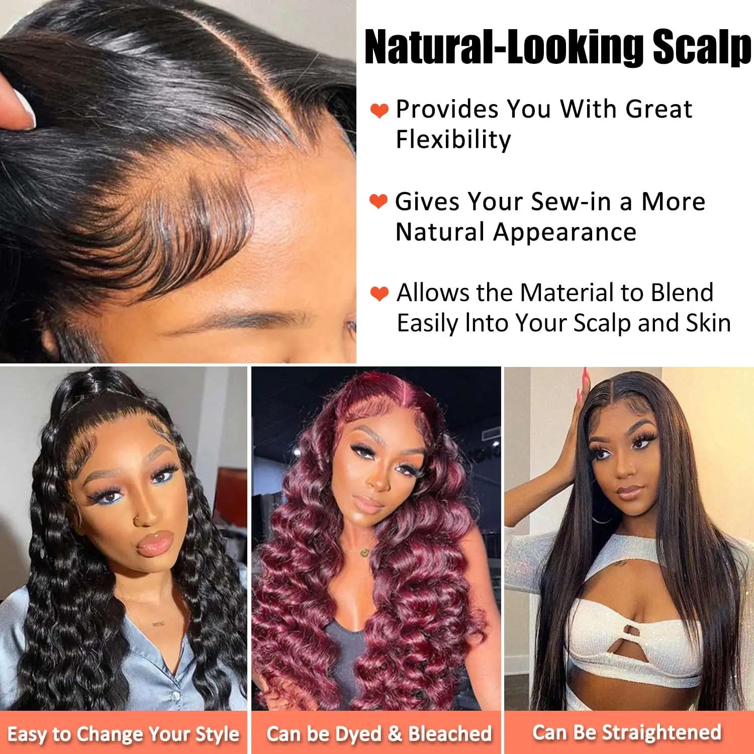 Deep Wave Lace Front Wigs Human Hair 13x4 HD Lace Frontal Wigs for Women 200% Density Glueless Wigs Pre Plucked with Baby Hair