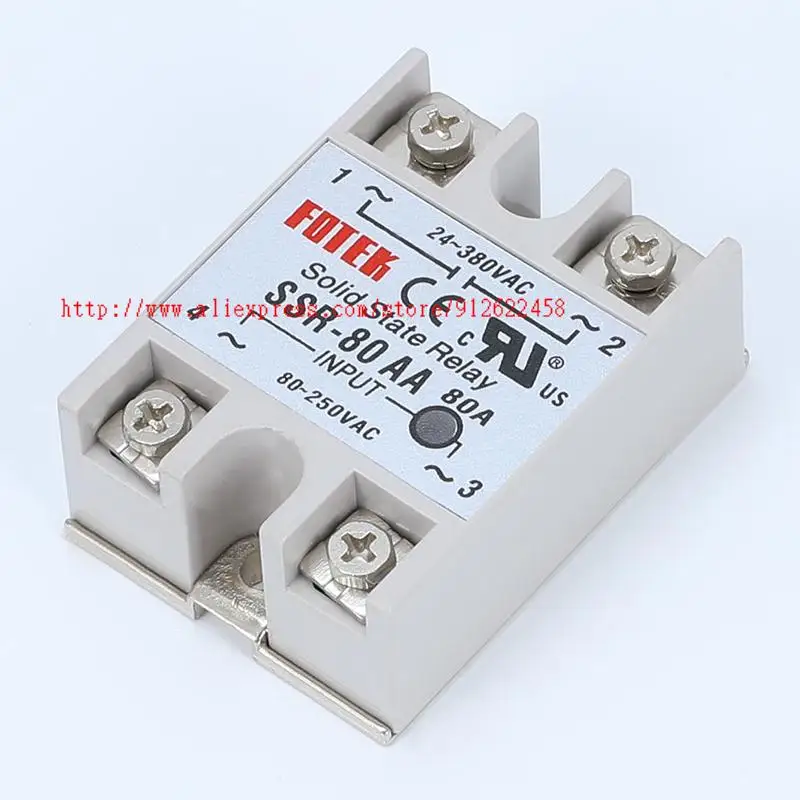 

10PCS SSR-80AA Single-Phase Solid State Relay 80A AC control AC SSR80AA