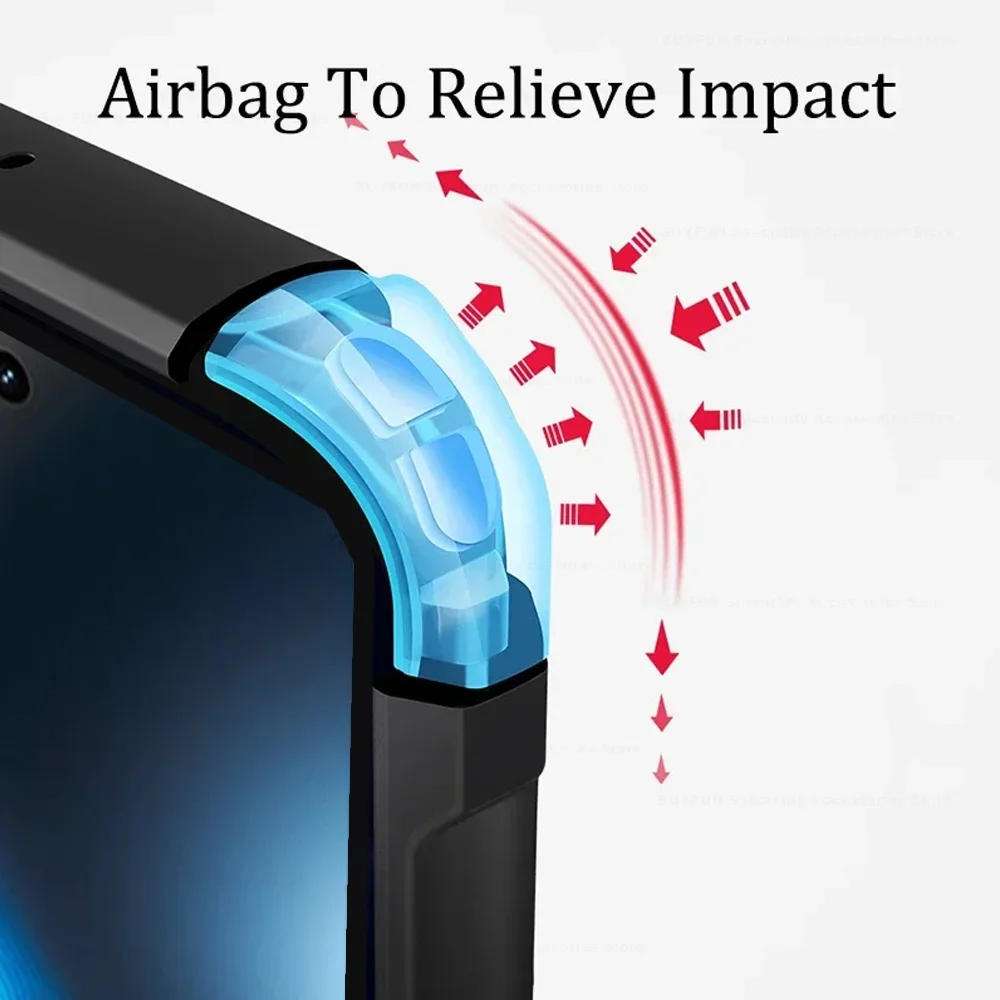 Enhanced Acrylic Magnetic Ring Holder Phone Case - Durable TPU+ PC Hard Back Protective Shell