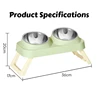 ​​15° Elevated Pet Feeder: Portable Foldable Dual Stainless Steel Bowls with Non-Slip Base - Neck Support for Cats and Dogs​ 6