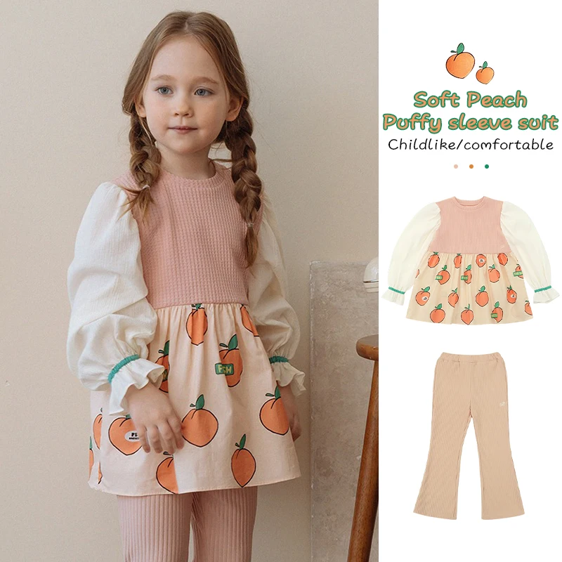 

Korean Kids Clothes Shirts Pants For 2023 New PS Spring Summer Toddler Girls Long Sleeve Blouse Children's Clothings Top