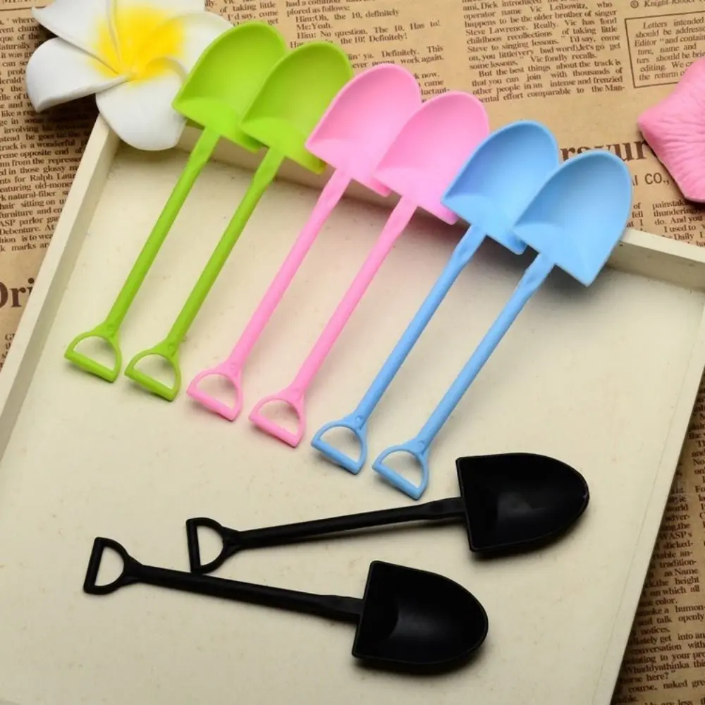 Disposable Dessert Spoons 100pcs Disposables Plastics Spoon Shovels Small Dessert Shovels Spoon Disposables Pudding Yogurt Spoons For Pudding Ice bath