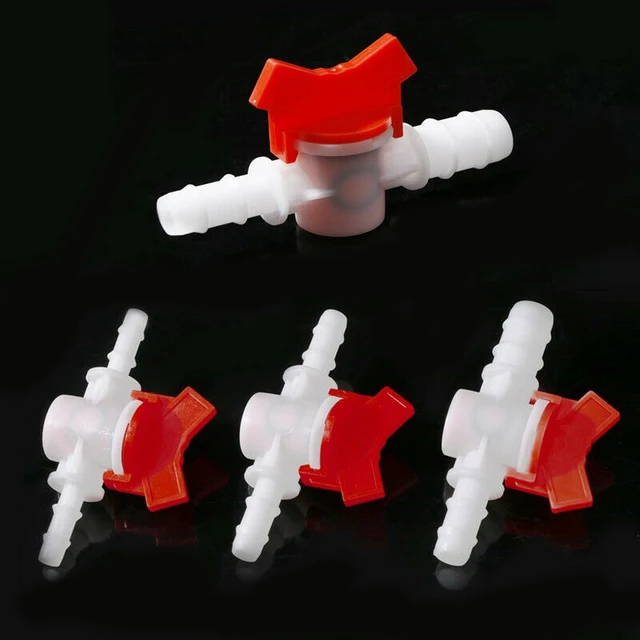 1Db 4/6/8/10/12/10/20 Mm -Es Tömlő Kétirányú Műanyag Gömbszelep -Akvárium Kerti Mikro Öntözés Reduktja A Gyors Dugó Csatlakozó Szerszámát