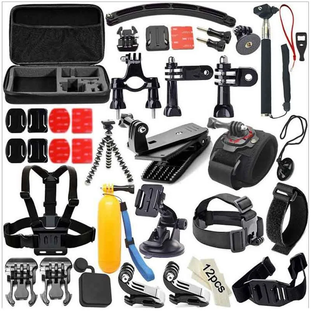 

49-in-1 Action Camera Accessories Kit for GoPro Hero 10 9 8 5 4 3+ Xiaomi SJCAM Insta360 Osmo Skiing Cycle Hiking Outdoor Sport