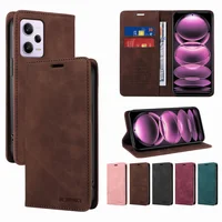 Leather Wallet Phone Case For Xiaomi Redmi Note 12 Pro Plus Case On 12S 12R 11 11S 10 10S 9 S 9S Pro Max 4G 5G Flip Cover