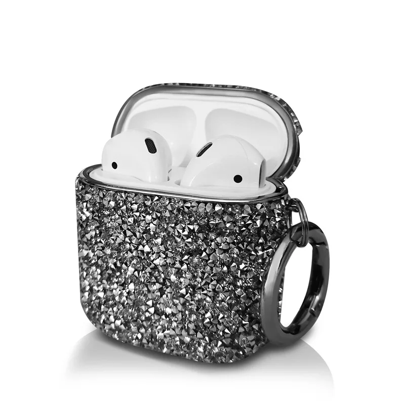 Crystal Diamond Shiny Headphone Case - Hard Portable Bag