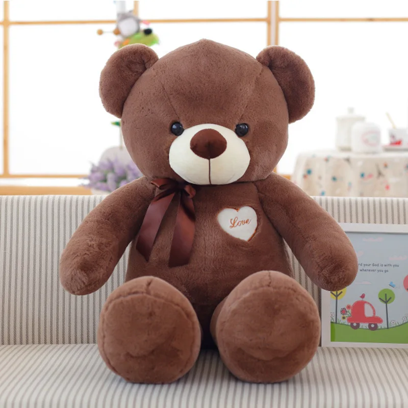 80cm\31''Semi-finished Products Teddy Bear Plush Toy Cute Leather Shell Empty Bear Plush Doll Birthday Gift Without Filling