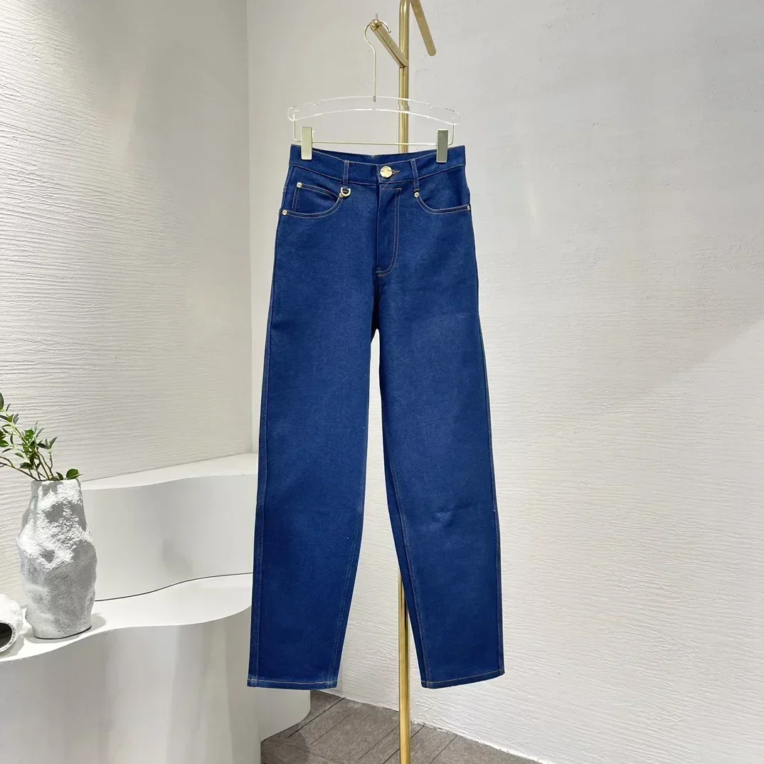 

High Quality Spring Summer New Women Blue Denim Jeans Pants Trousers