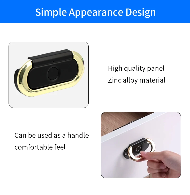 Biometric Fingerprint Lock Anti-theft Smart Drawer Lock Keyless Fingerprint Secu