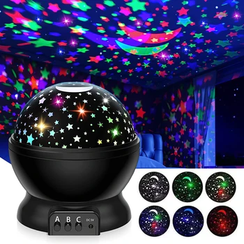 Night Lamp Projector Starry Sky Night Light Projector Baby Lamp Decor Rotating Starry Nursery Moon Galaxy Projector Table Light 1