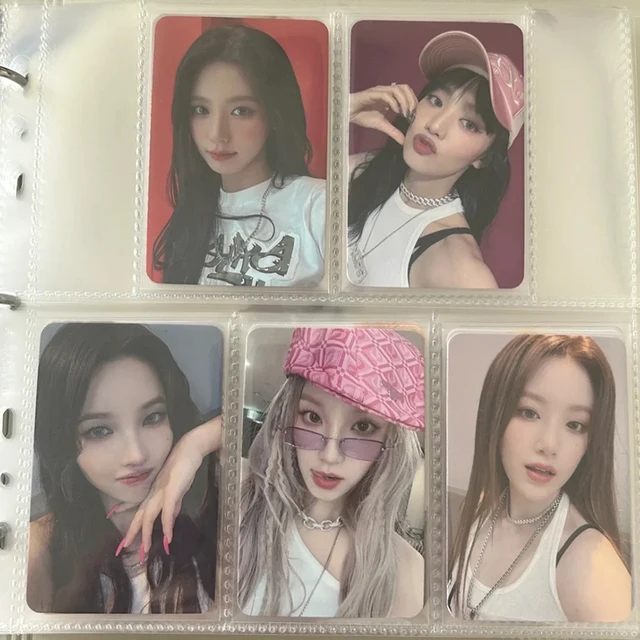 Classeur à 5/6 pochettes, porte-cartes Photo, classeur de cartes idole, livre de collecte, Album Photo Kpop, papier de fond  3