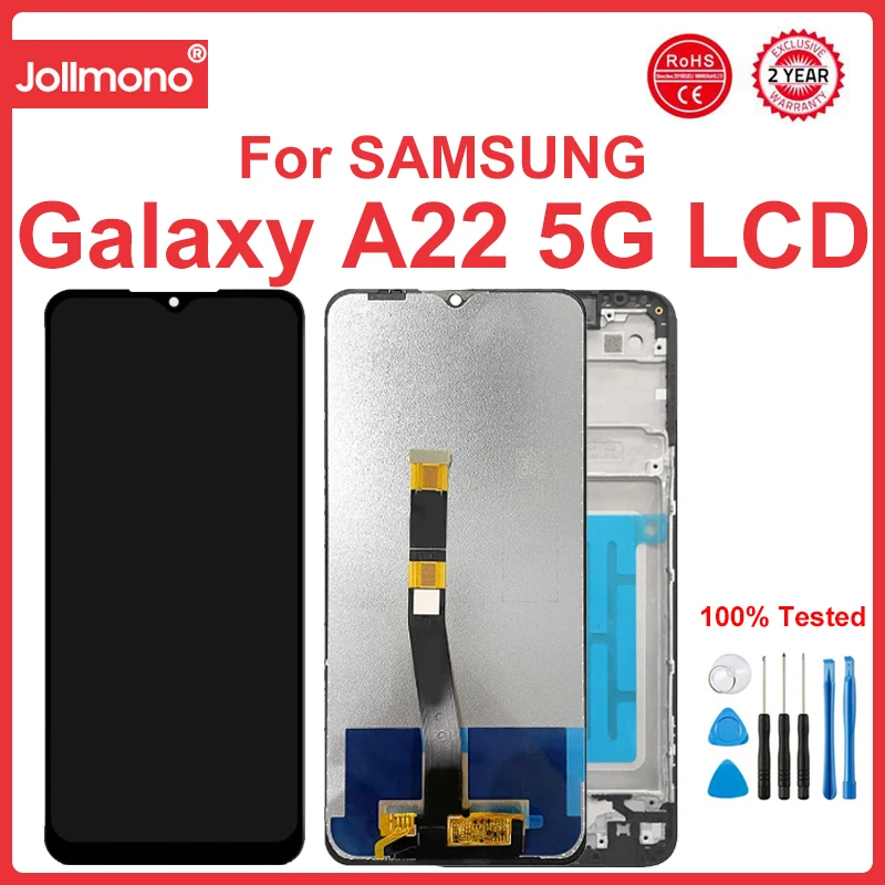 

Screen Replacement for Samsung Galaxy A22 5G A226 A226B A226B/DS LCD Display Digital Touch Screen with Frame for Samsung A22 5G