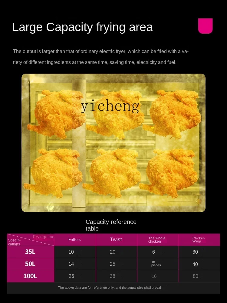 ZF Oil-Water Separation Deep Frying Pan Commercial Vertical Large Capacity Stall Gas Fried Chicken Electric Fryer 3