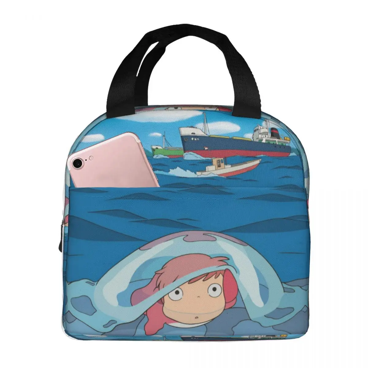 

Ponyo на скале Merch Ланч-боксы портативная Изолированная фототермальная школьная сумка