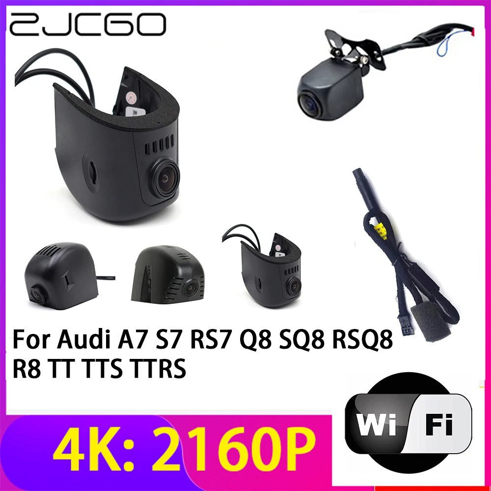 

ZJCGO 4K 2160P Dash Cam Car DVR Camera 2 Lens Recorder Wifi Night Vision for Audi A7 S7 RS7 Q8 SQ8 RSQ8 R8 TT TTS TTRS
