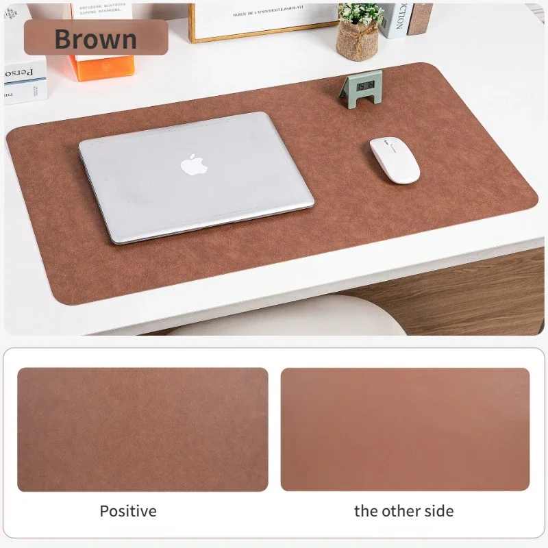 Vintage Cowhide Pattern Desk Pad - Double-Sided, Dirt-Resistant Office & Writing Mat