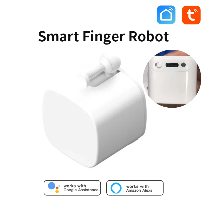Smart Finger Robot Switch Button tipo c Chargeable Tuya Bluetooth Pusher Bot Remote Control Appliance Google Home Alexa Voice