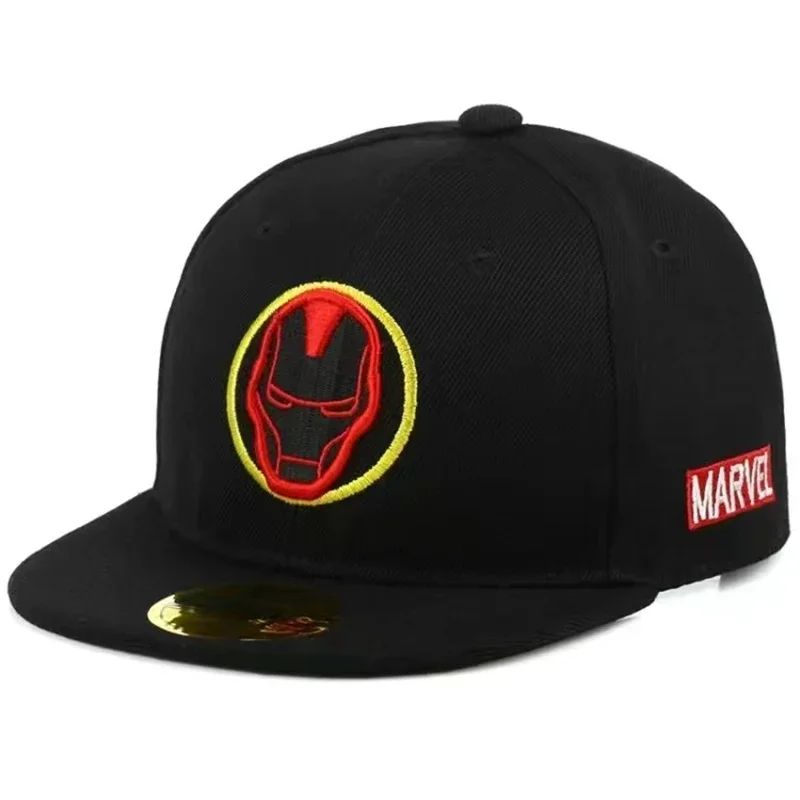 Adjustable Hat Anime Cartoon Marvel Iron Man Snapback Cotton Baseball Cap Baby Boy Girl Hip Hop Kid Sport 2-8 Years
