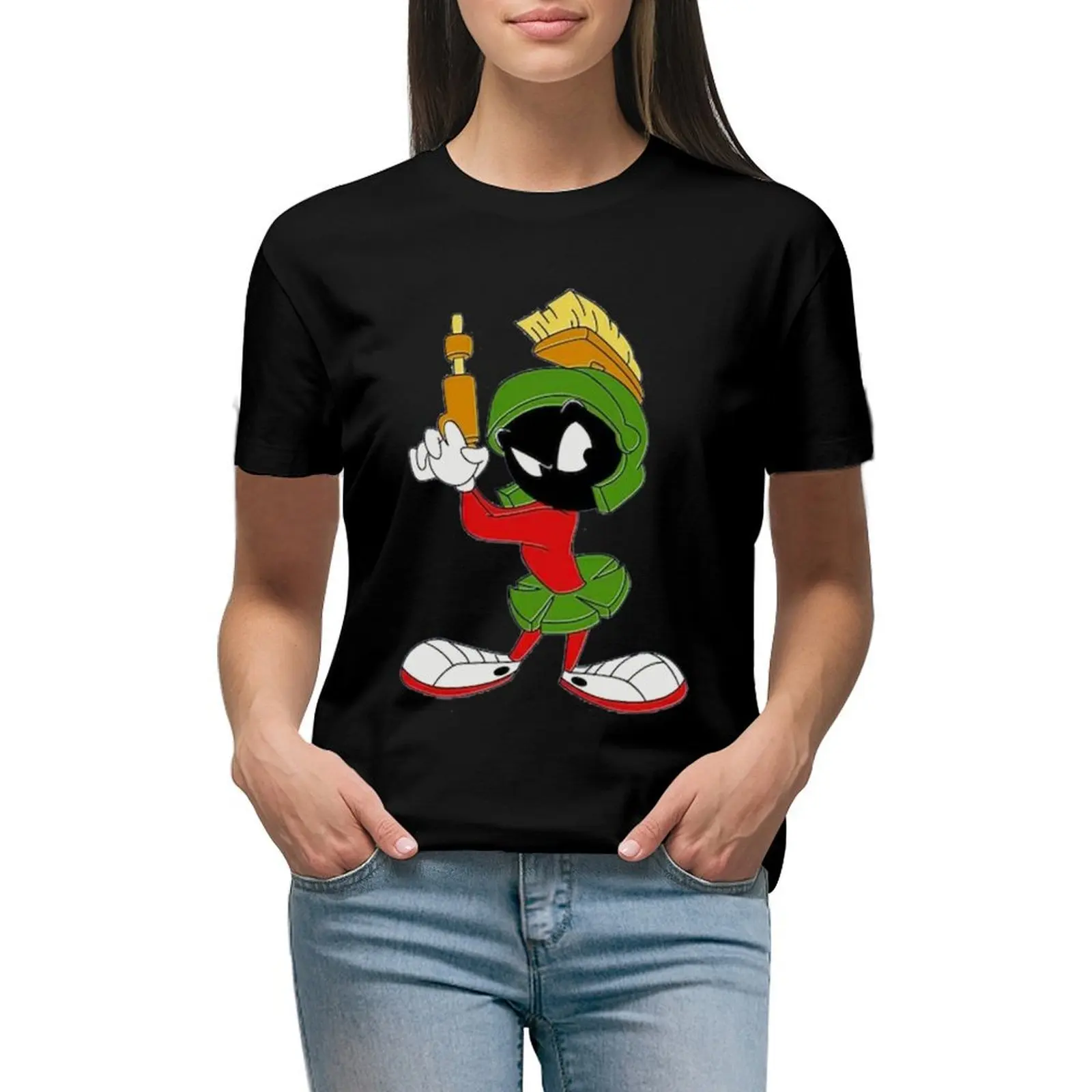 

Martian Cartoon T-shirt Short sleeve tee kawaii clothes Woman fashion