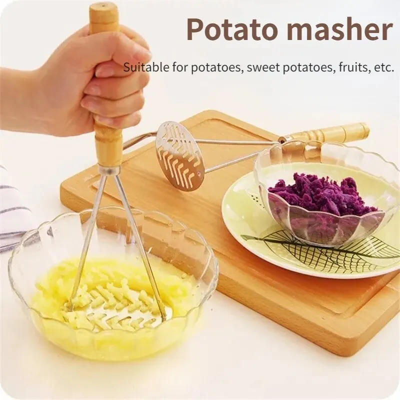 Potato Masher Stainless Steel Mashers Simple Home Kitchen Baking Supplies Baby Complementary Food Mash Small Tools