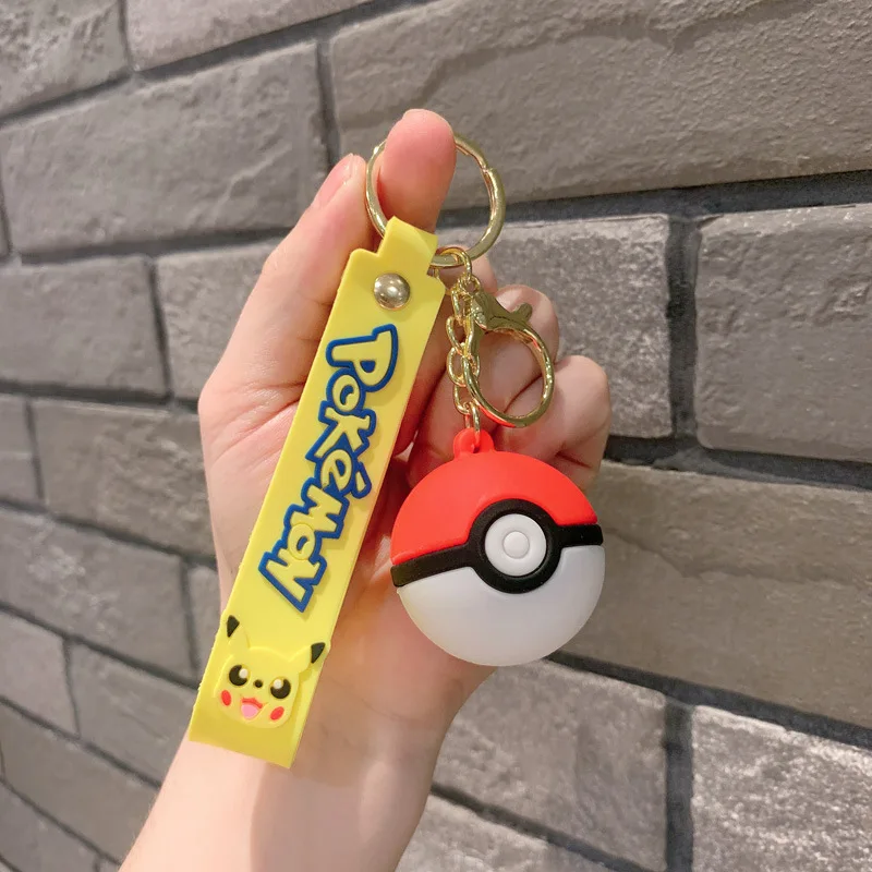 

Pokemon Keychain Anime Action Figure Pikachu Keychain Squirtle Psyduck Keychain Model Pokémon Car Keychain for Boys Girls Gifts