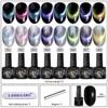 Cat Eye Nail Gel Polish Set 8ml Shiny Magnetic Gel Polish Nail Kit Galaxy Chameleon Effect Nail Gel Soak Off Salon 4