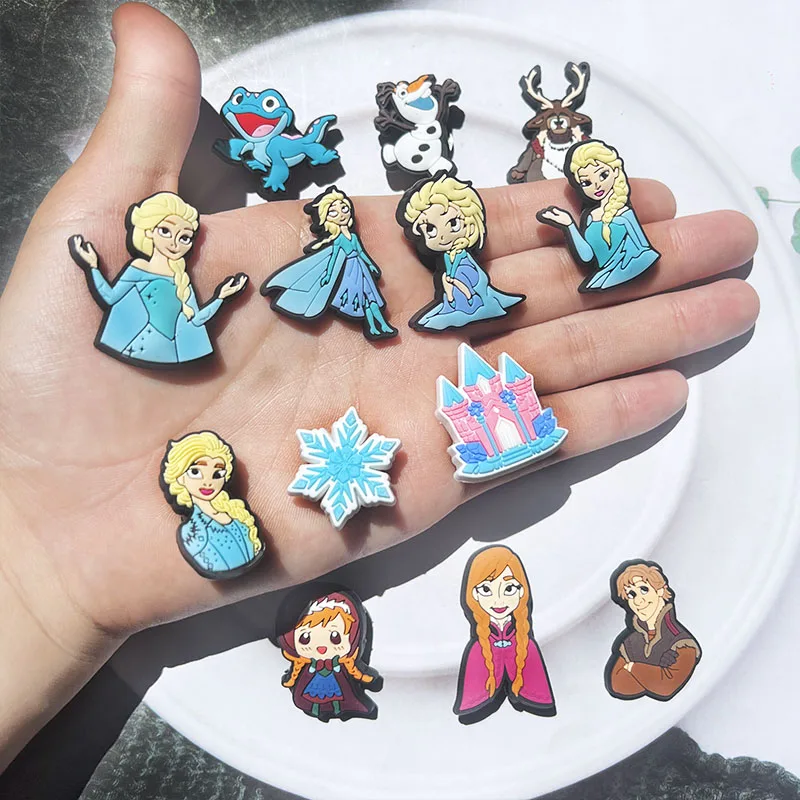 

MINISO Disney Princess Series The Little Mermaid Frozen Croc Charms for Clogs Sandals Decoration PVC Cartoon Shoe Accessories