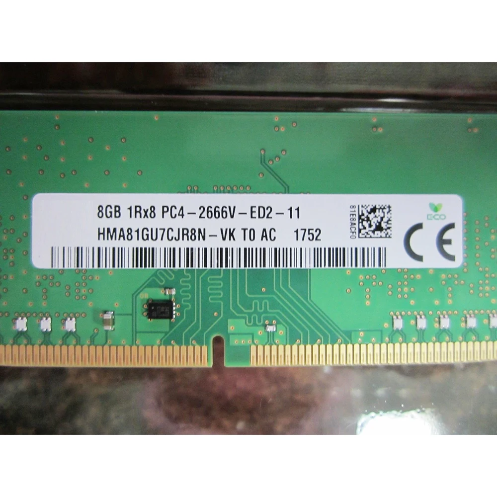 1 Pcs RAM For SK Hynix 8G 8GB 1RX8 PC4-2666V ECC UDIMM Memory DDR4 2666 HMA81GU7CJR8N-VK 4 1 Pcs RAM For SK Hynix 8G 8GB 1RX8 PC4-2666V ECC UDIMM Memory DDR4 2666 HMA81GU7CJR8N-VK - Image 2