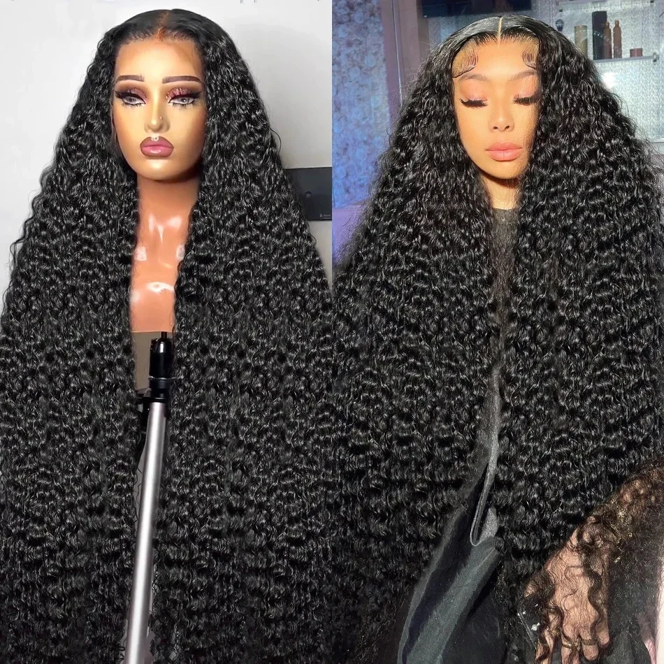 Human Hair Wig 30 32 Inch Deep Wave 13x4 Lace Front Human Hair Curly Glueless 13x6 HD Transparent Lace Frontal Wigs Brazilian For Women