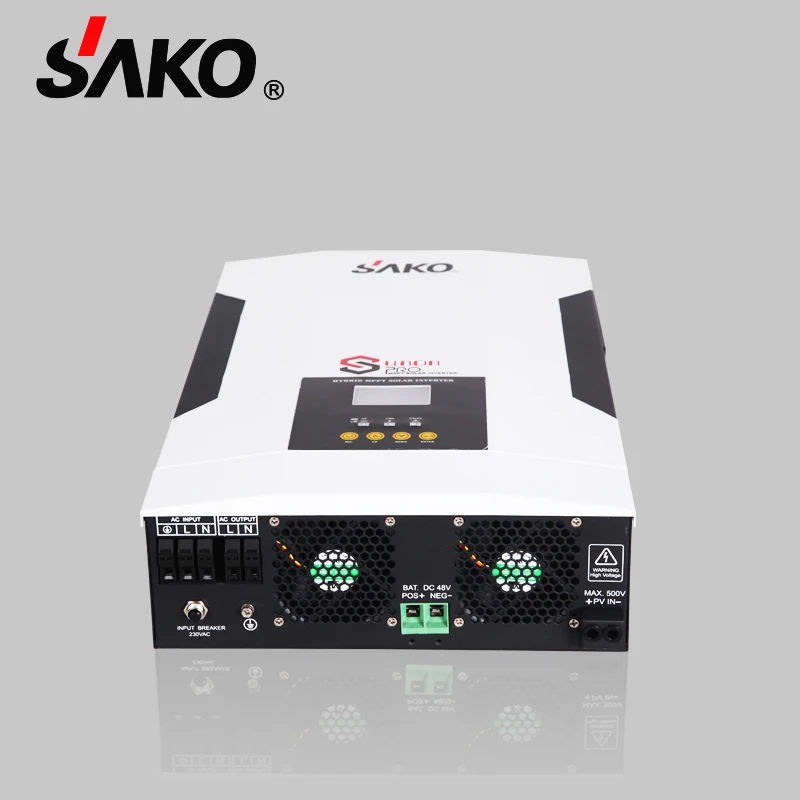 Sako Sunon Pro 3Kw 5.5kw 100A Mppt Power Charger Controller Pure Sine Wave Inverter Off Grid 5Kw  Hybrid Solar 